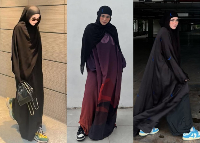 Gaya Berhijab Sivia Azizah Jadi Inspirasi, Abaya Tampil Modern dan Stylish