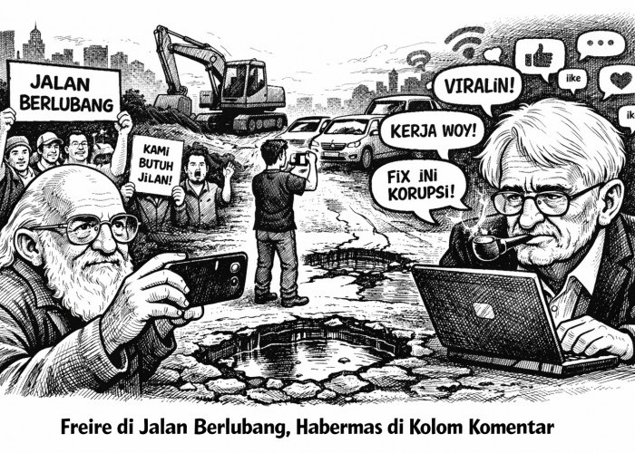 Freire di Jalan Berlubang, Habermas di Kolom Komentar