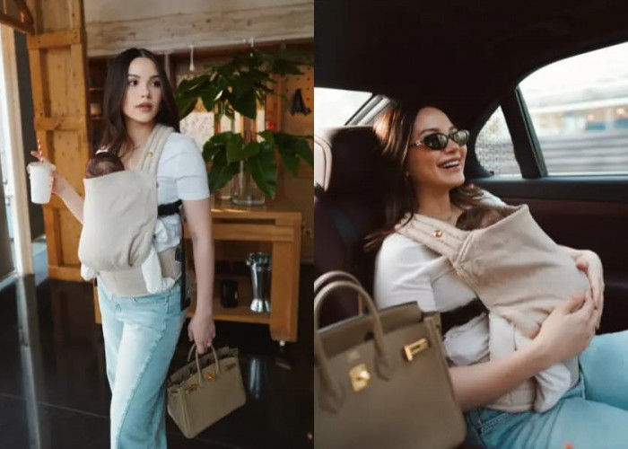 Detail Look Alyssa saat Momong Baby Soleil, Gendongannya Jadi Sorotan