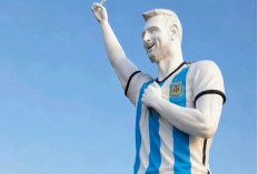 Patung Terbesar Lionel Messi Seberat 70 Ton Diresmikan di Argentina
