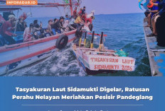Tasyakuran Laut Sidamukti Digelar, Ratusan Perahu Nelayan Meriahkan Pesisir Pandeglang