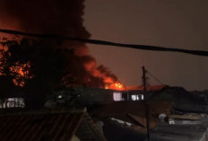 Kobaran Api Melanda Pabik Karet di Cipondoh, Puluhan Armada Damkar Dikerahkan 