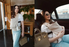Detail Look Alyssa saat Momong Baby Soleil, Gendongannya Jadi Sorotan